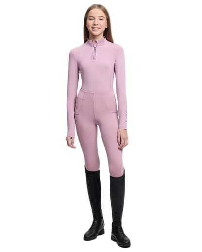 Fondant coloured LeMieux Young Rider Classique Base Layer on white background 