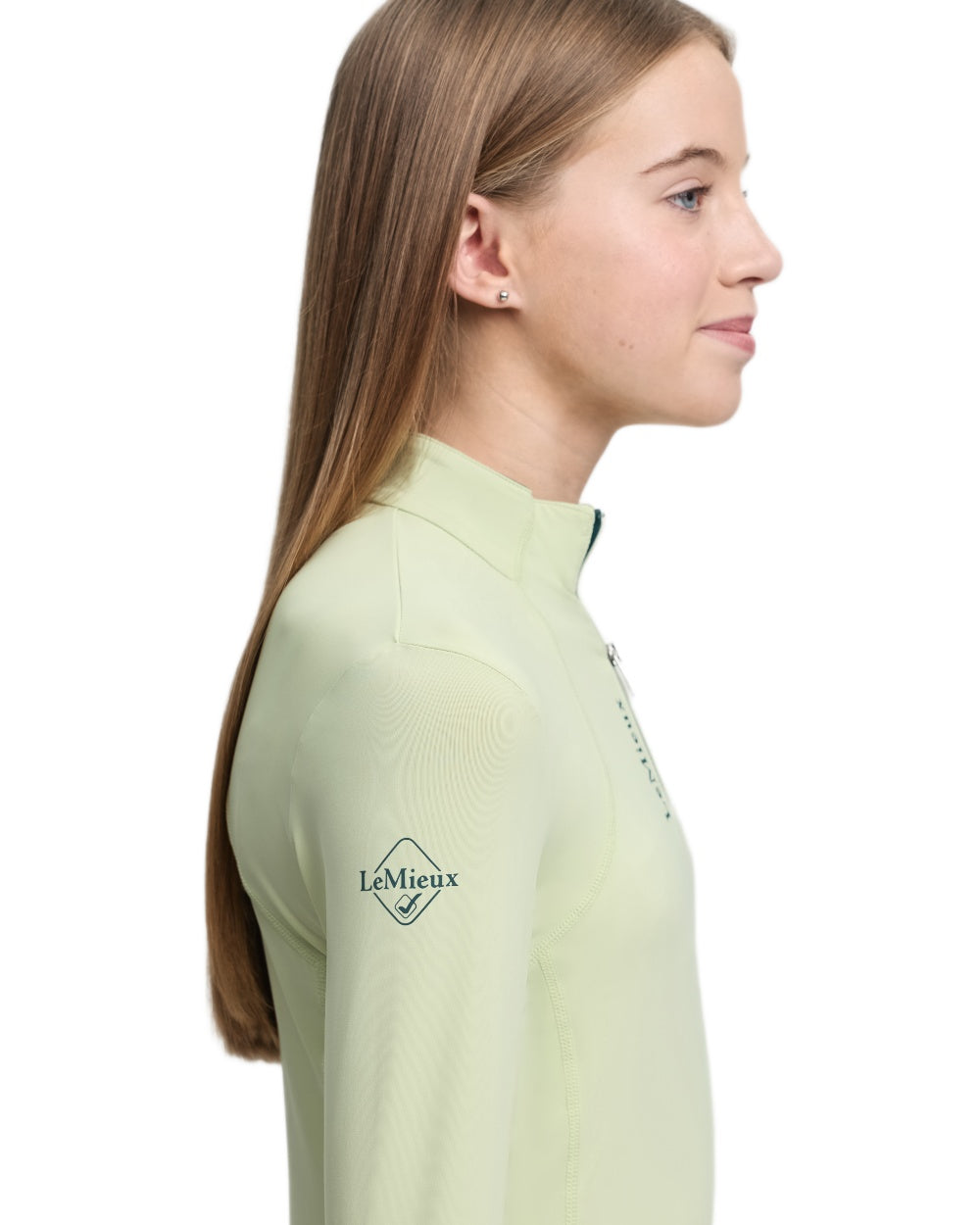 Macaron coloured LeMieux Young Rider Classique Base Layer on white background 