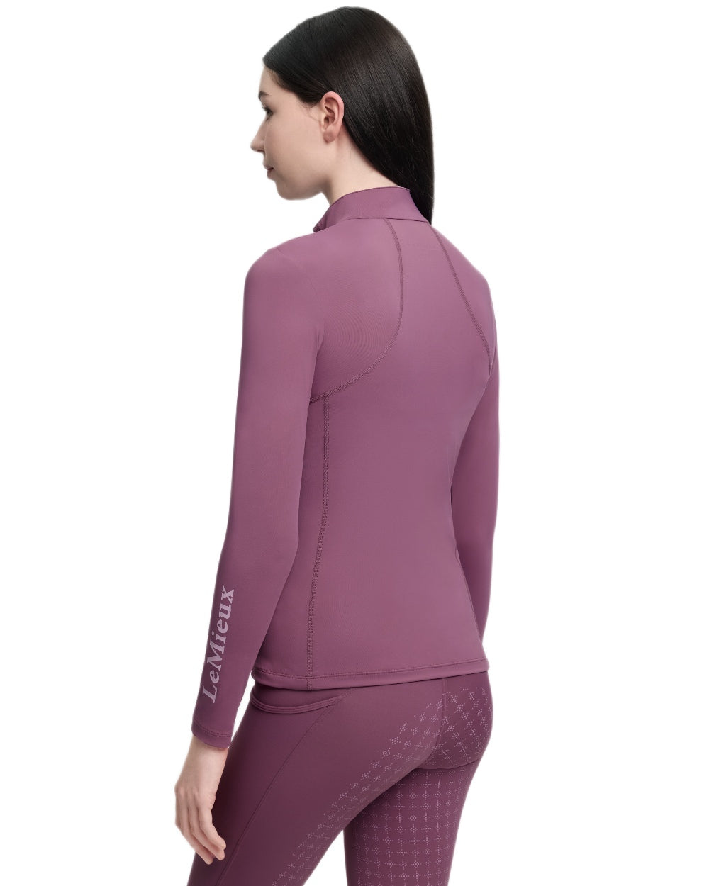 Mallow coloured LeMieux Young Rider Classique Base Layer on white background 