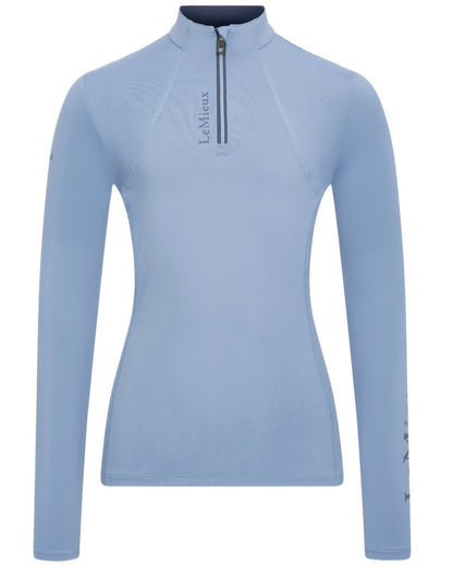 Powder Blue coloured LeMieux Young Rider Classique Base Layer on white background 