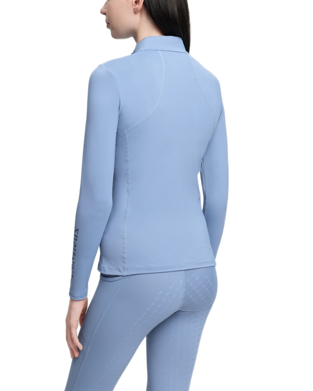 Powder Blue coloured LeMieux Young Rider Classique Base Layer on white background 