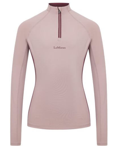 Wild Rose coloured LeMieux Young Rider Classique Base Layer on white background 