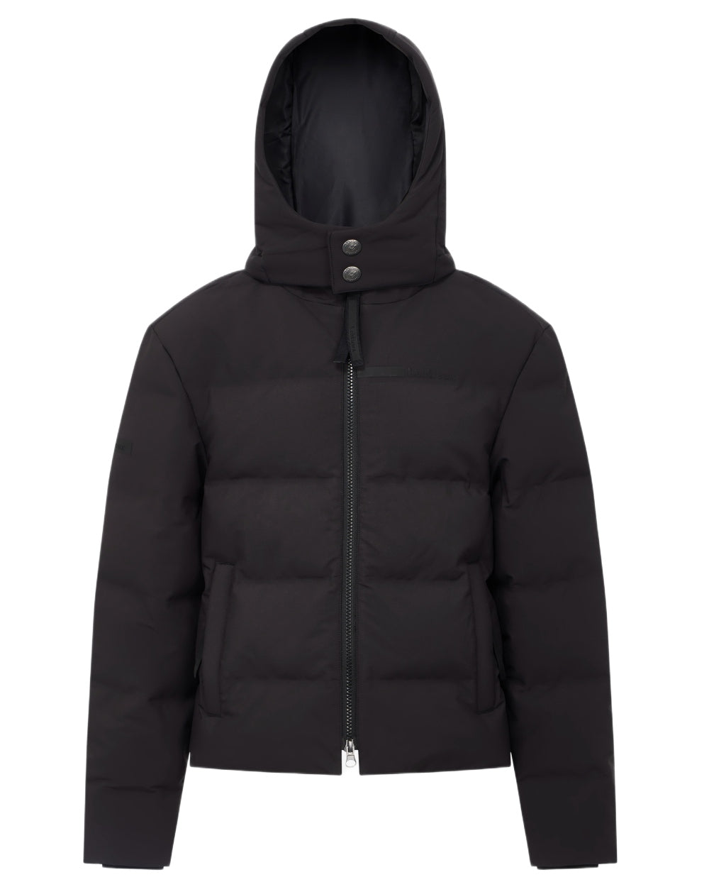 Black coloured LeMieux Young Rider Daisy Waterproof Coat on white background 