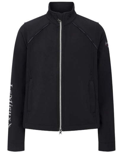 Black coloured LeMieux Young Rider Elite Softshell Jacket on white background 