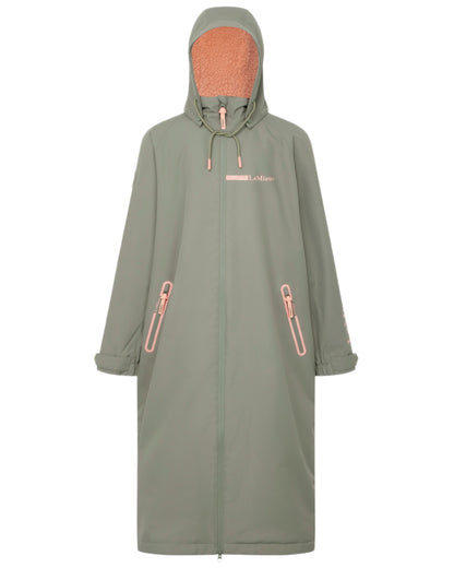 Rosemary coloured LeMieux Young Rider HydroShield Robe Long Coat on white background 