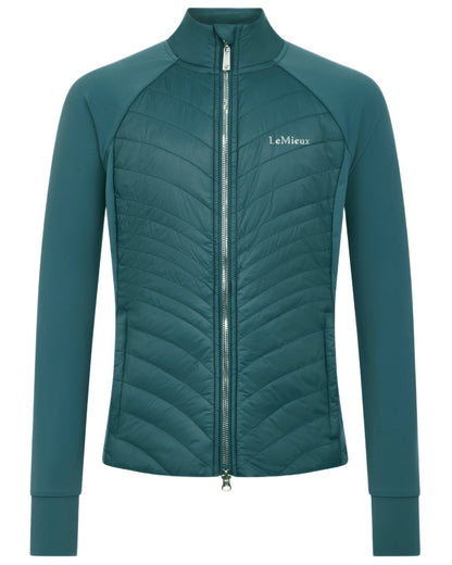 Jungle coloured LeMieux Young Rider Josephine Jacket on white background 