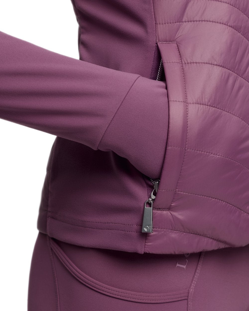 Mallow coloured LeMieux Young Rider Josephine Jacket on white background 