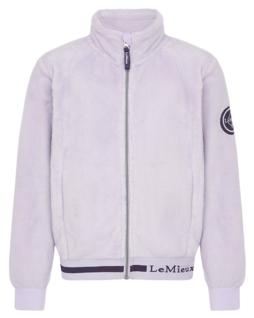Lilac Coloured LeMieux Young Rider Libby Fleece Jacket On A White Background 