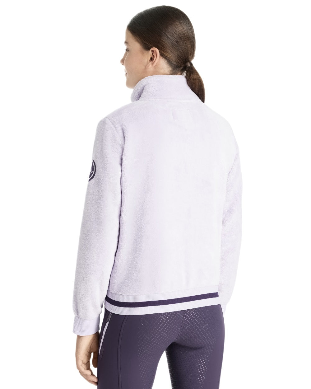 Lilac Coloured LeMieux Young Rider Libby Fleece Jacket On A White Background 