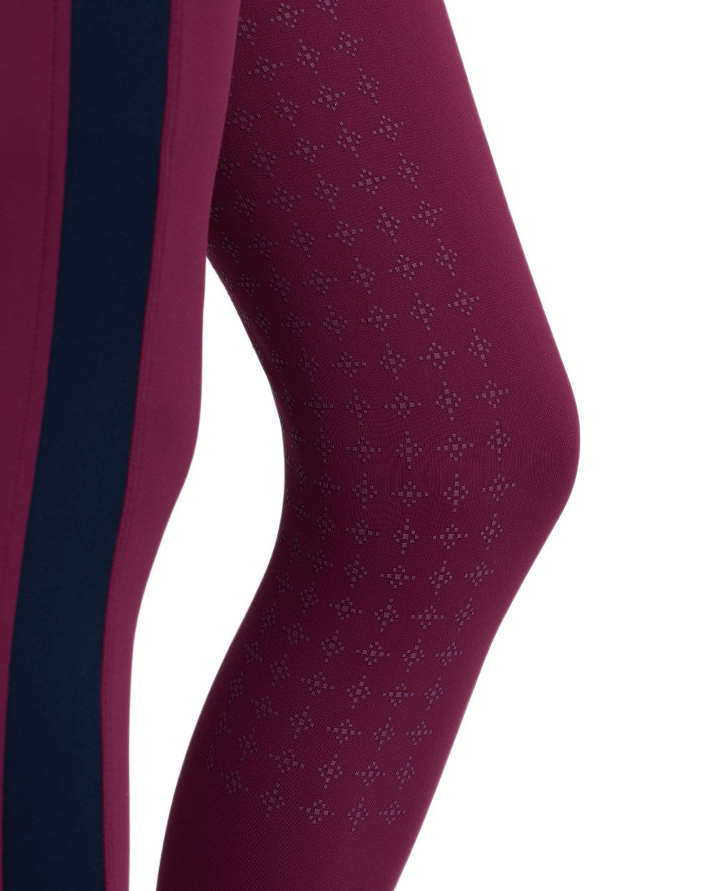 Blackberry coloured LeMieux Young Rider Orla Pull Ons on white background 