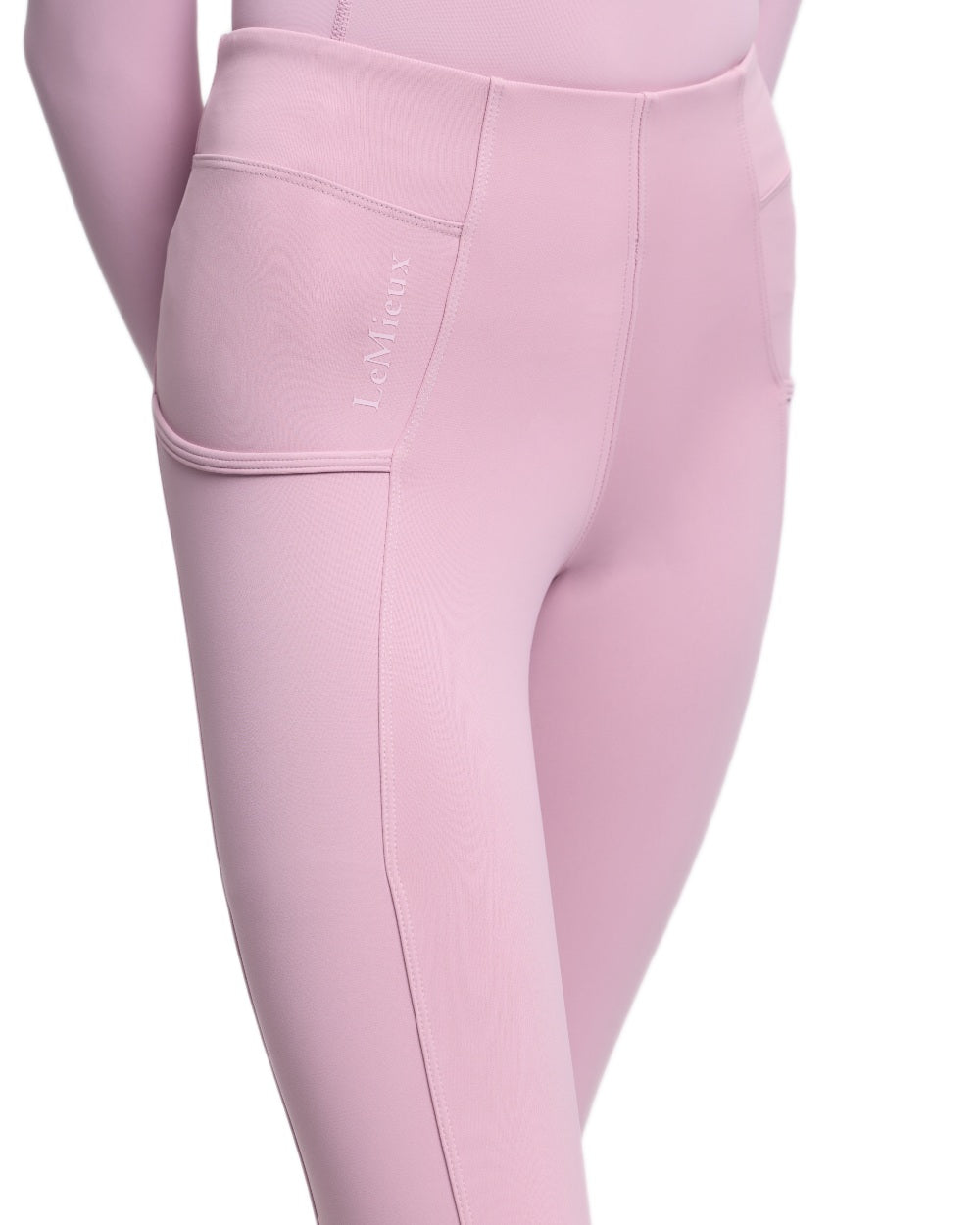 Fondant coloured LeMieux Young Rider Orla Pull Ons on white background 
