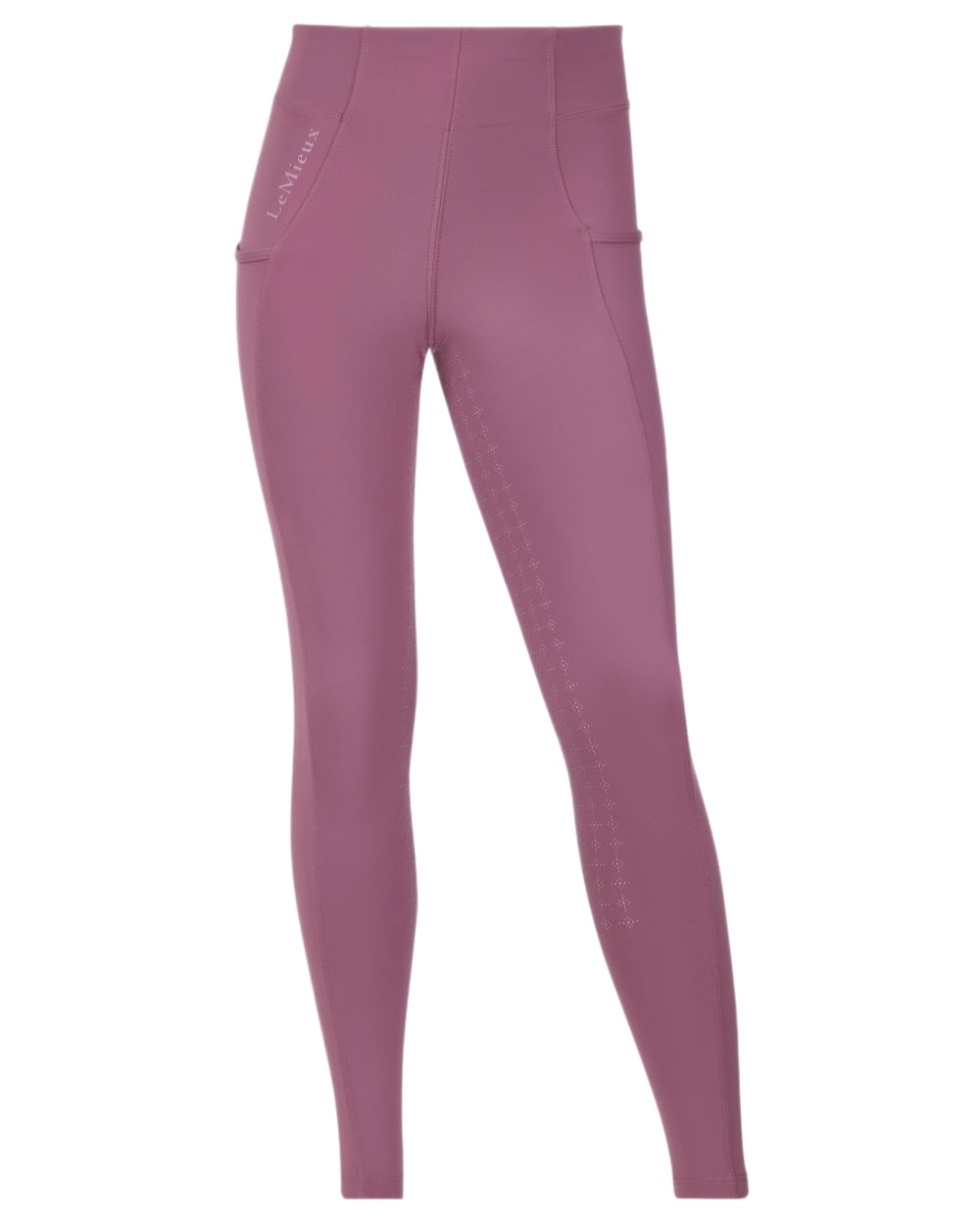 Mallow coloured LeMieux Young Rider Orla Pull Ons on white background 
