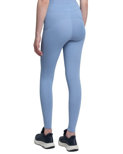 Powder Blue coloured LeMieux Young Rider Orla Pull Ons on white background 
