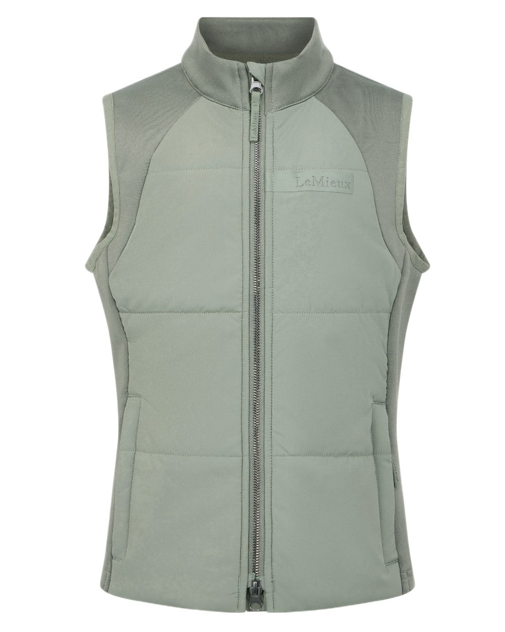Rosemary coloured LeMieux Young Rider Pammy Training Gilet on white background 