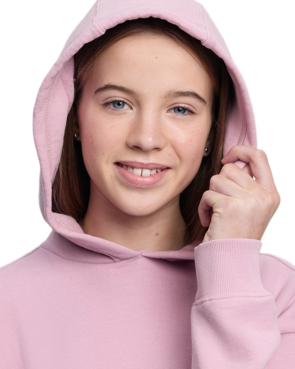 Fondant coloured LeMieux Young Rider Sia Hoodie on white background 