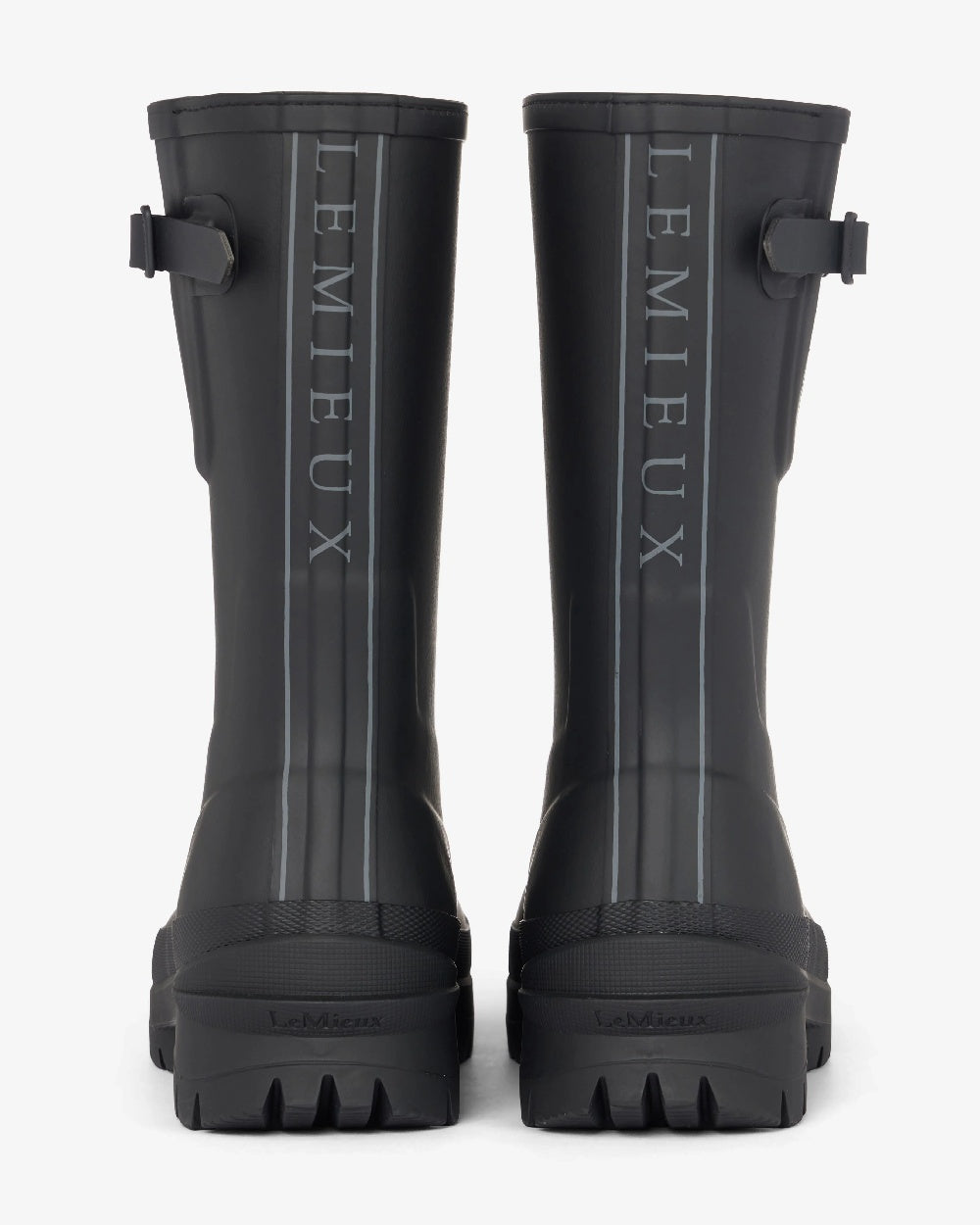 Black Coloured LeMieux Kids Junior Bramshaw Welly on White Background 
