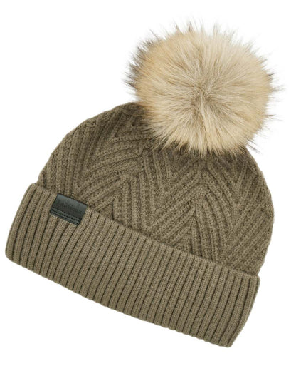 Willow Green coloured LeMieux Clara Knit Beanie on white background 