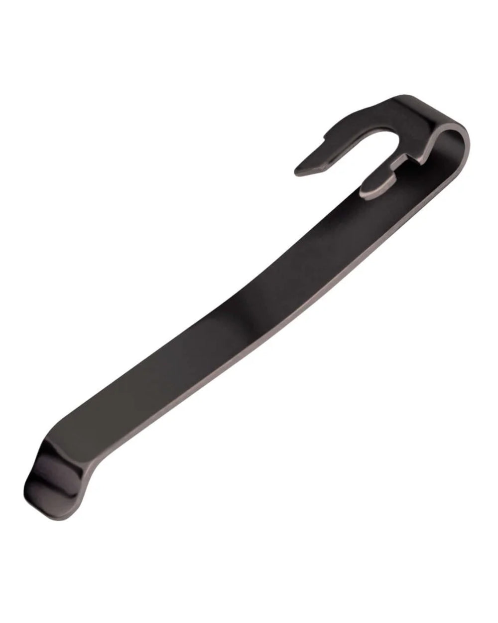 Black PVD coloured Leatherman Quick-Release Pocket Clip on white background 