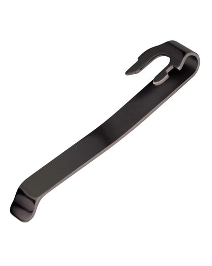 Black PVD coloured Leatherman Quick-Release Pocket Clip on white background 