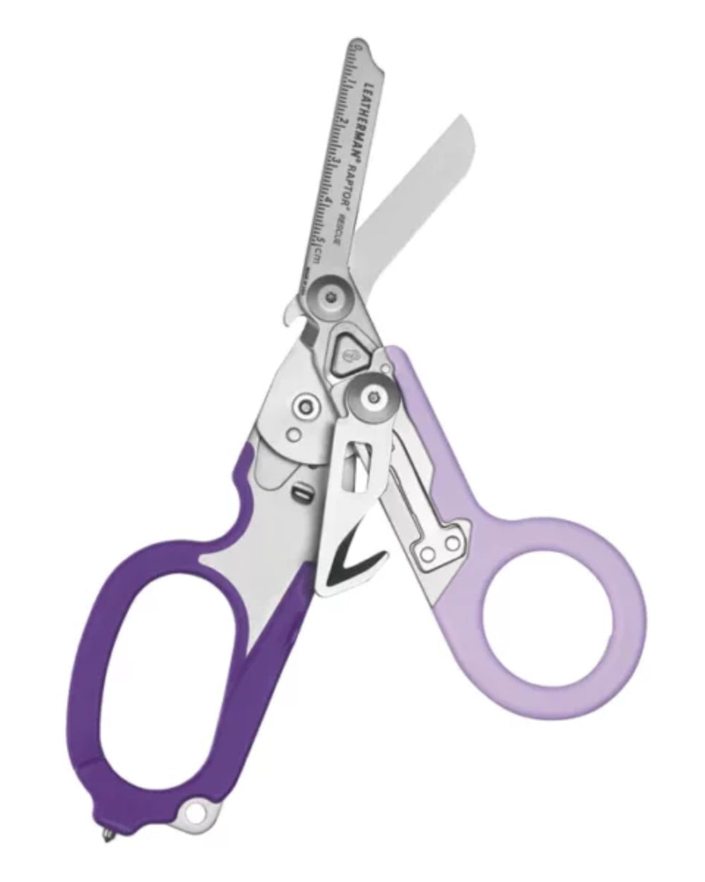 Orchid coloured Leatherman Raptor Emergency Foldable Medical Shears Clearance on white background 