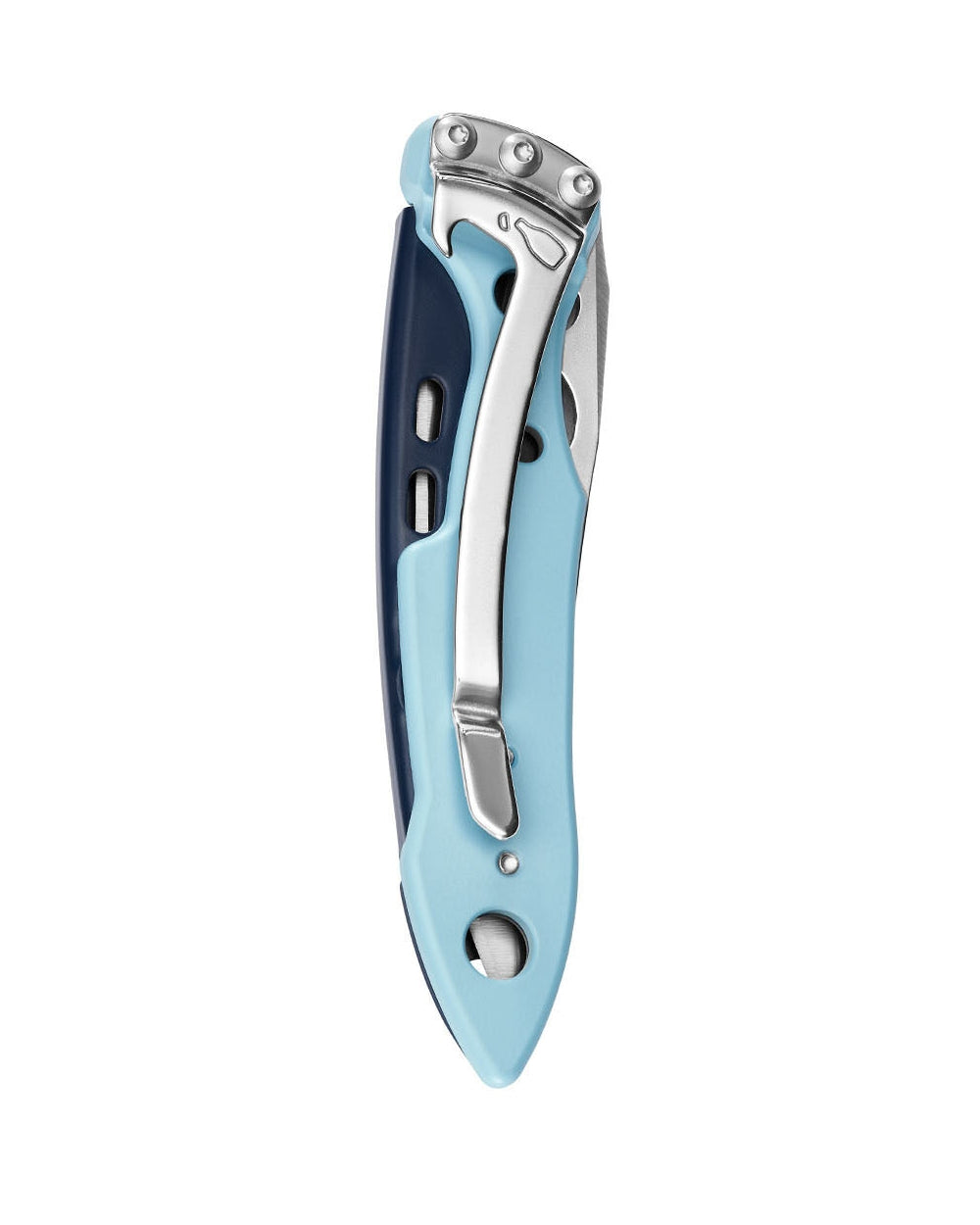 Night Shade coloured Leatherman Skeletool KB Knife on white background 