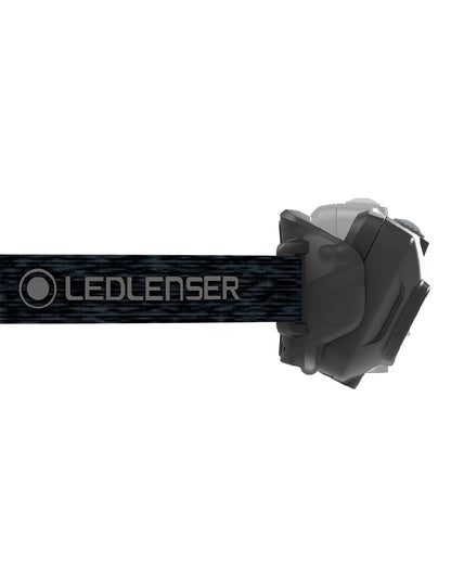 Black Coloured Led Lenser HF4R Core Rechargeable Head Torch on white background 