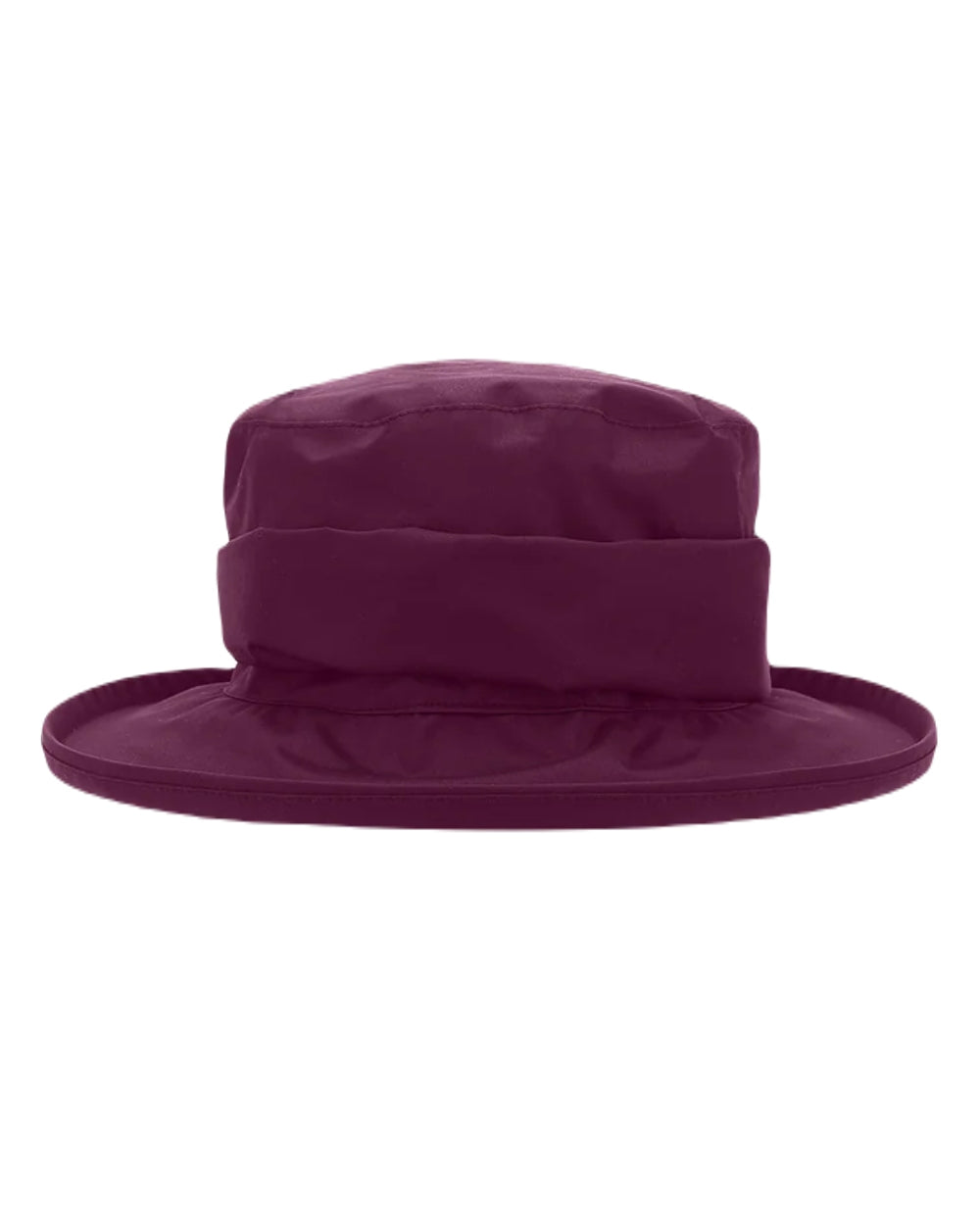 Plum coloured Lighthouse Canterbury Waterproof Hat on white background 