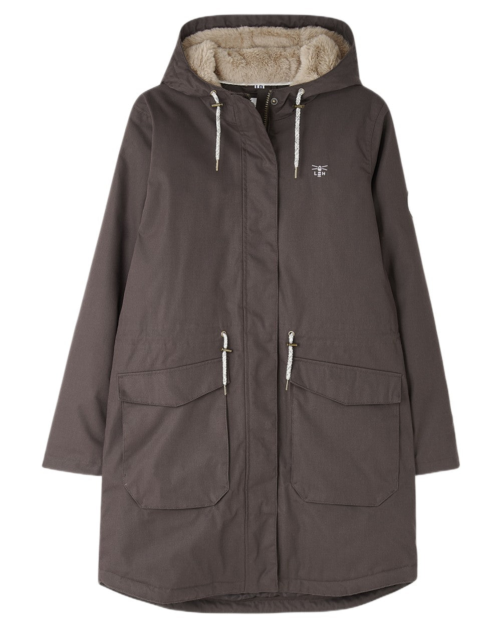 Cocoa coloured Lighthouse Isobel Ladies Coat on white background 