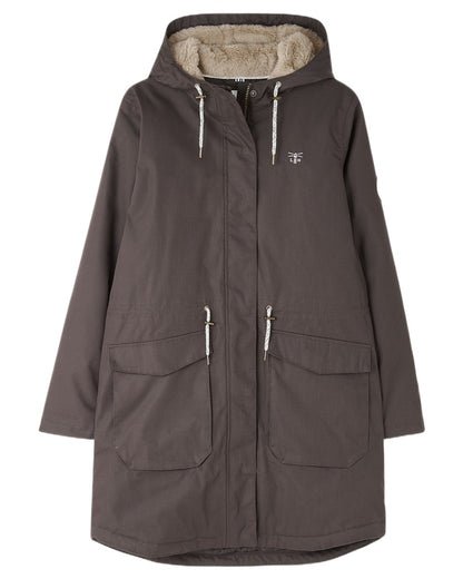 Cocoa coloured Lighthouse Isobel Ladies Coat on white background 