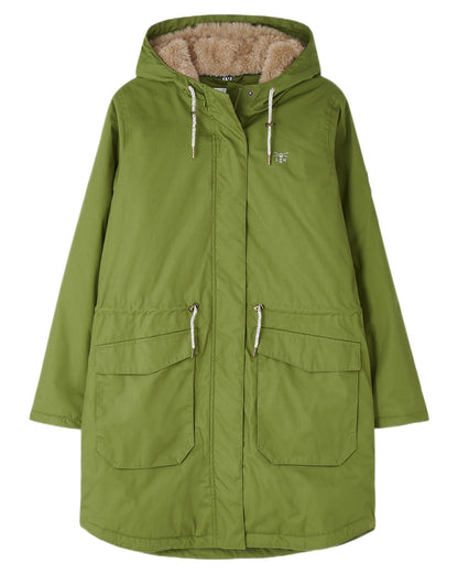 Sea Kelp coloured Lighthouse Isobel Ladies Coat on white background 