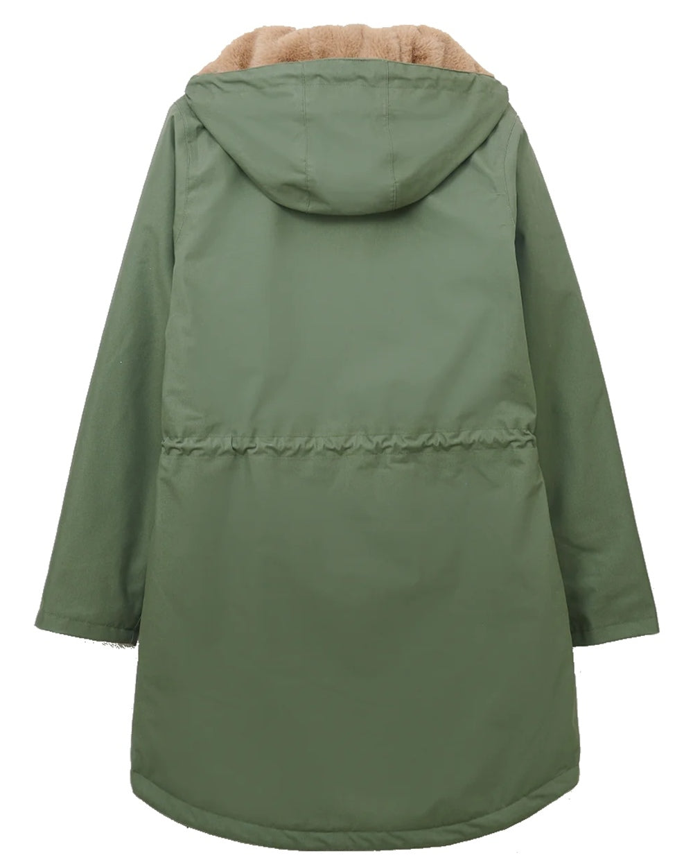 Khaki coloured Lighthouse Isobel Ladies Coat on white background 