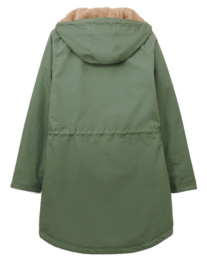 Khaki coloured Lighthouse Isobel Ladies Coat on white background 