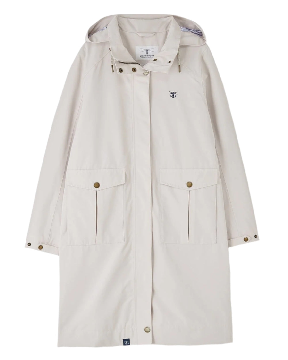 Cream coloured Lighthouse Ladies Annika Coat on white background 