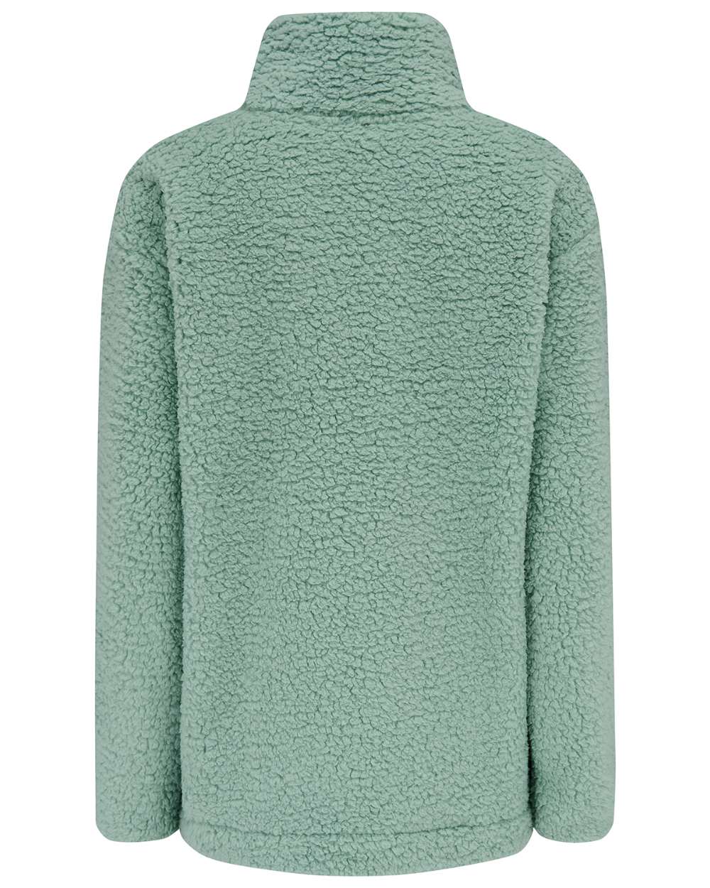 Basil coloured Lighthouse Ladies Bay Sherpa Fleece on white background 