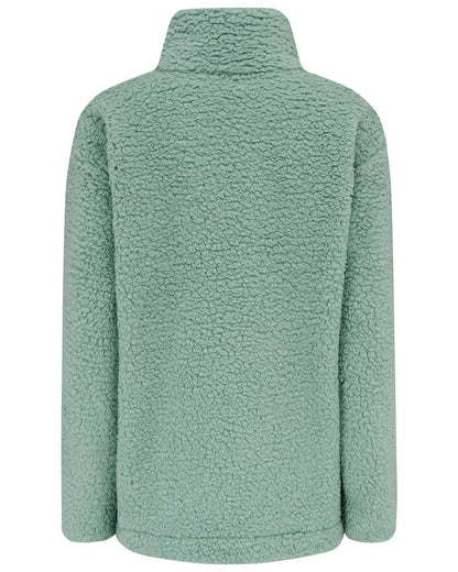 Basil coloured Lighthouse Ladies Bay Sherpa Fleece on white background 