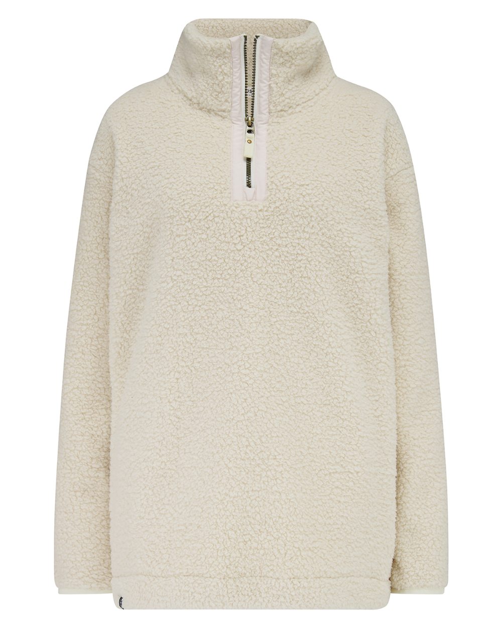 Cream coloured Lighthouse Ladies Bay Sherpa Fleece on white background 