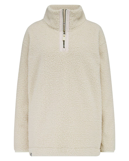 Cream coloured Lighthouse Ladies Bay Sherpa Fleece on white background 
