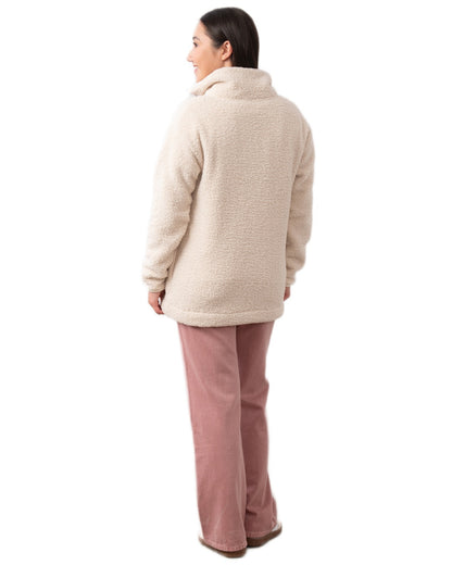 Cream coloured Lighthouse Ladies Bay Sherpa Fleece on white background 