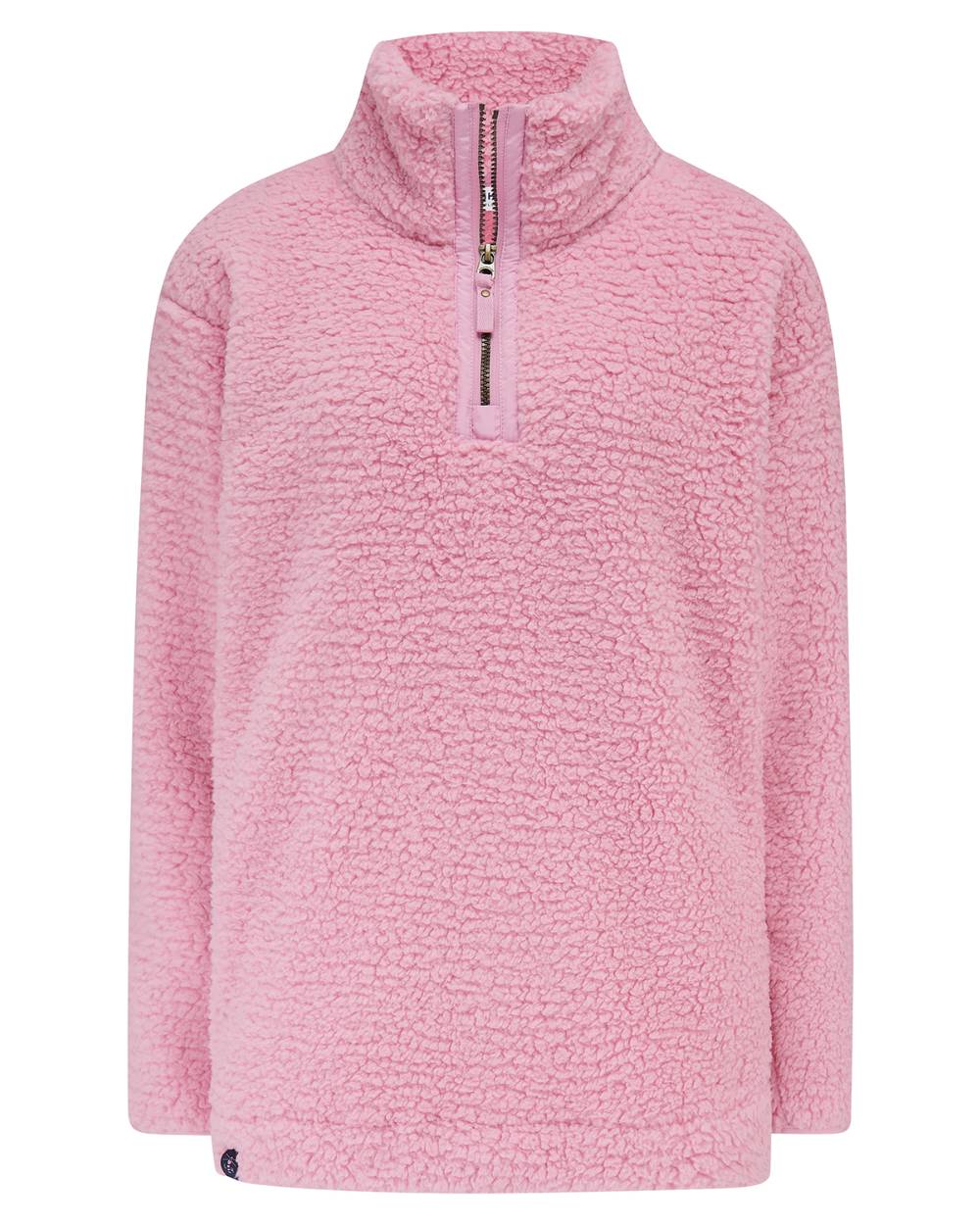 Pink coloured Lighthouse Ladies Bay Sherpa Fleece on white background 