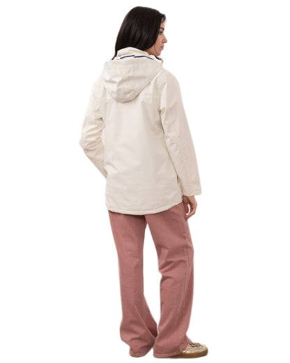 Chalk coloured Lighthouse Ladies Beachcomber II Coat on white background 
