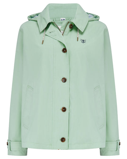 Mint coloured Lighthouse Ladies Blair Coat on white background 