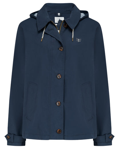 Navy coloured Lighthouse Ladies Blair Coat on white background 