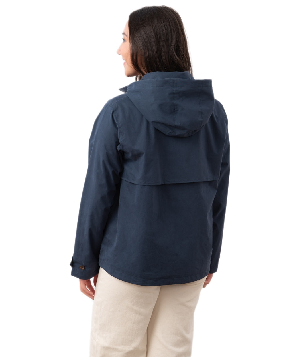 Navy coloured Lighthouse Ladies Blair Coat on white background 