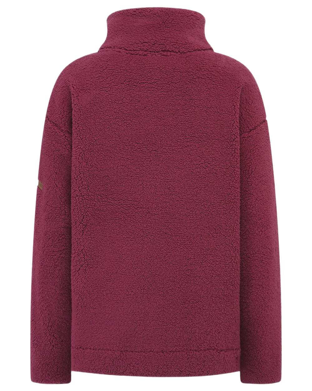 Berry coloured Lighthouse Ladies Coast Half Zip Fleece Sweater on white background 