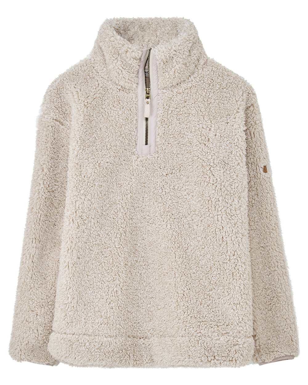 Irish Cream coloured Lighthouse Ladies Coast Half Zip Fleece Sweater on white background 
