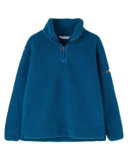 Teal coloured Lighthouse Ladies Coast Half Zip Fleece Sweater on white background 