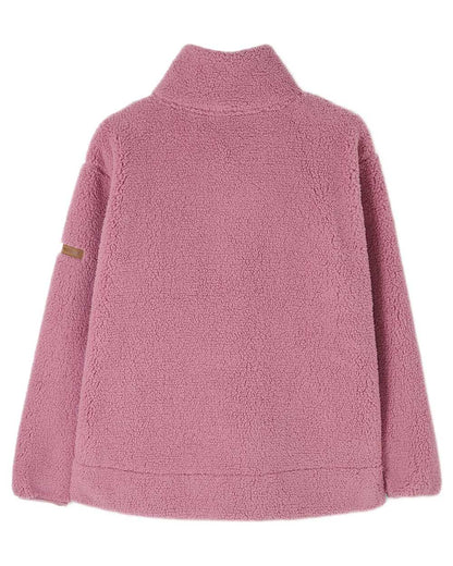 Wild Rose coloured Lighthouse Ladies Coast Half Zip Fleece Sweater on white background 