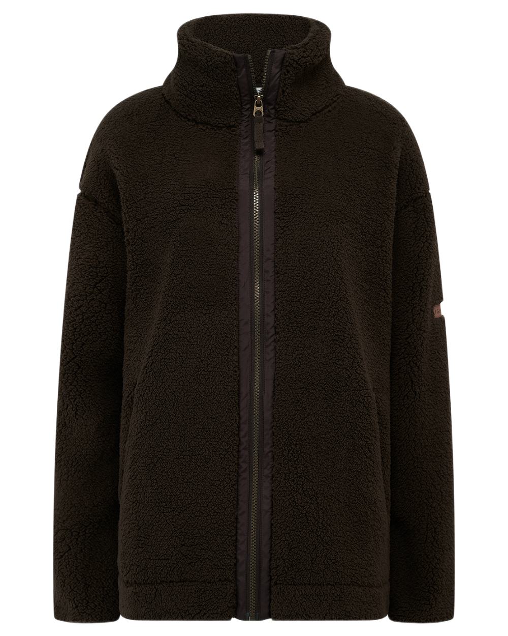 Cocoa coloured Lighthouse Ladies Cobh Full Zip Fleece Jacket on white background 