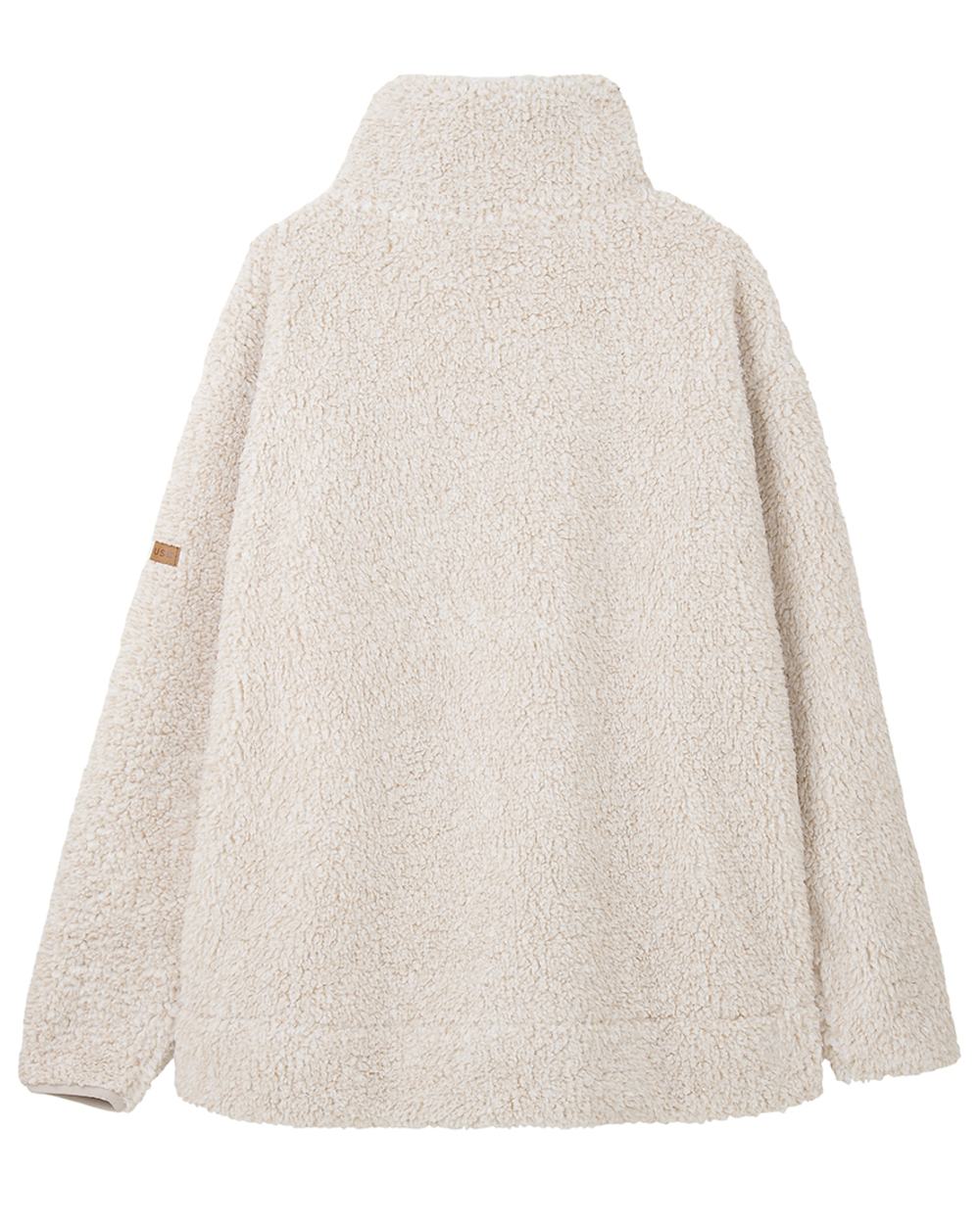 Irish Cream coloured Lighthouse Ladies Cobh Full Zip Fleece Jacket on white background 