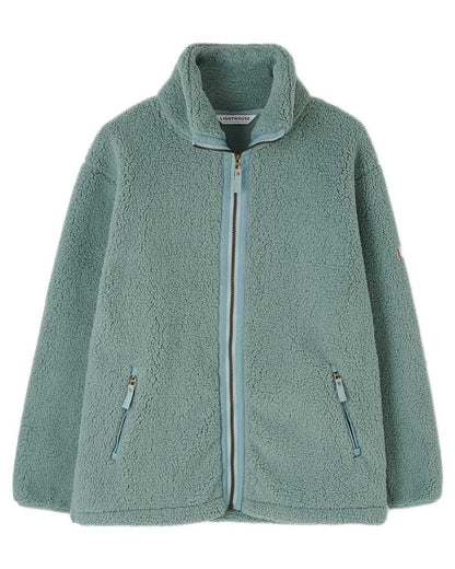 Sage coloured Lighthouse Ladies Cobh Full Zip Fleece Jacket on white background 
